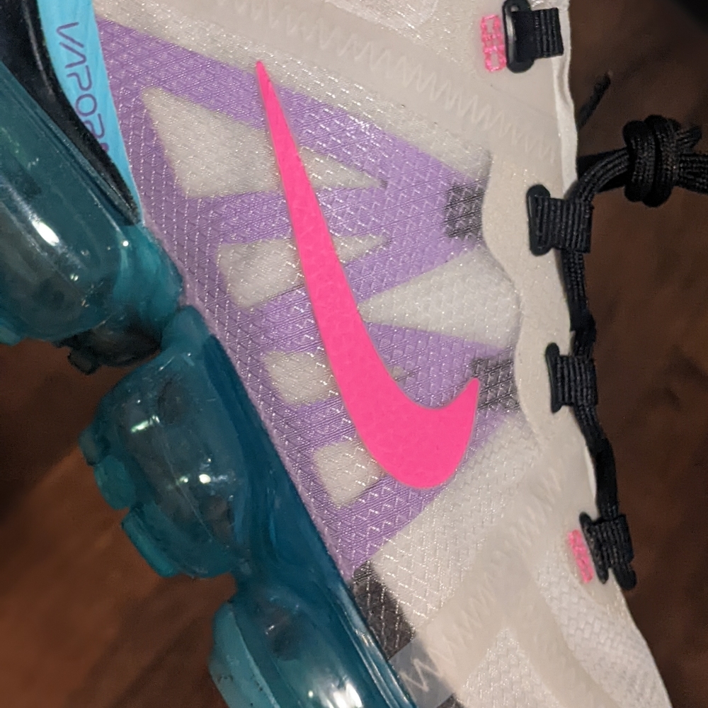 Nike Air Vapormax South Beach Turquoise Pink White Black Sneakers Women's 12 - Picture 7 of 16